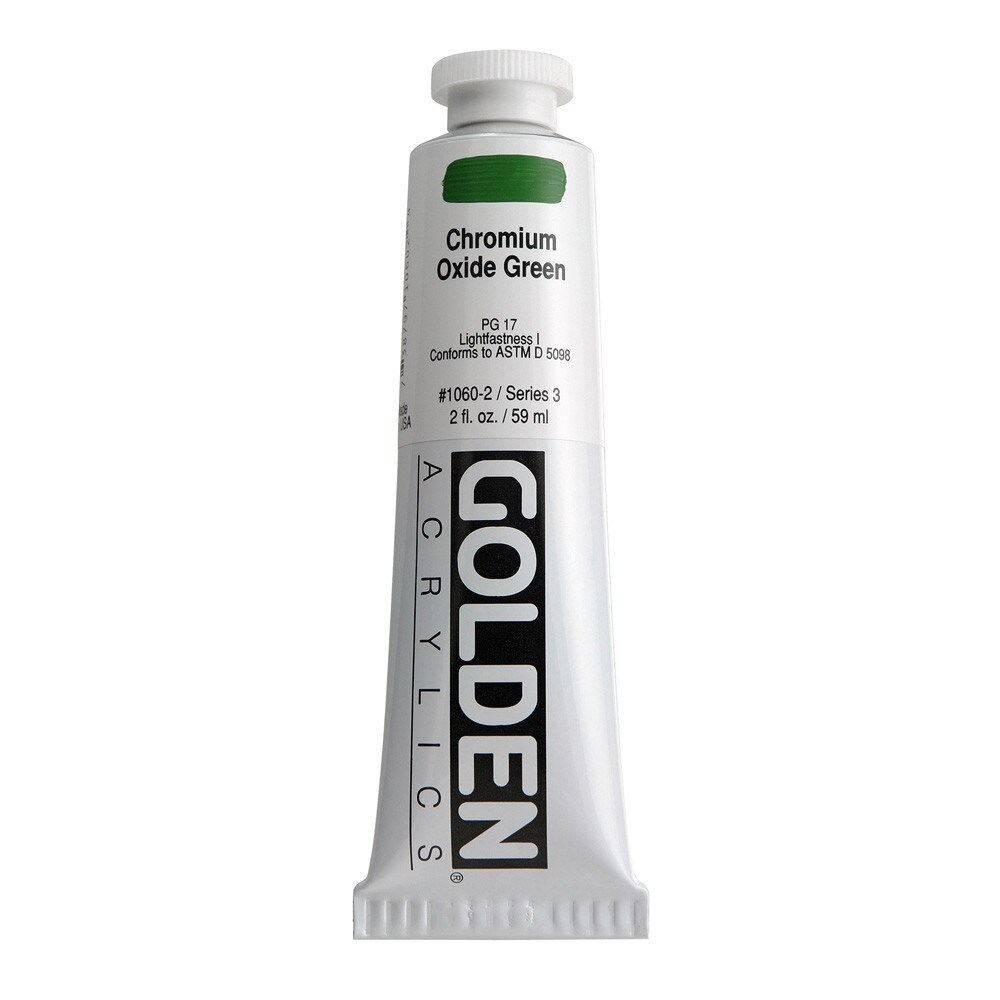 Golden Heavy Body Acrylic Tube 2oz Chrome Oxide Green